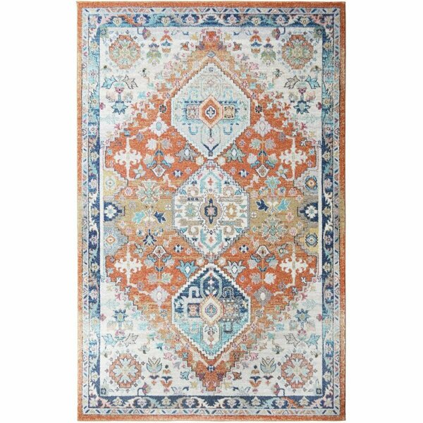 Sleep Ez 7 ft. 10 in. x 9 ft. 10 in. Barcelona Seville Area Rug - Rust SL3077030